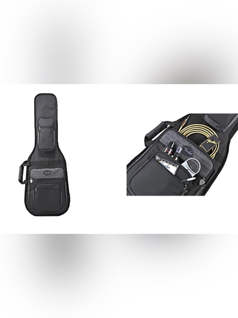 Fender Black Padded Guitar Gig Bag with Front Pockets - Picture 2 of 6